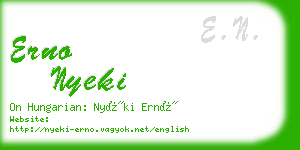 erno nyeki business card